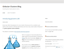 Tablet Screenshot of globularclusters.wordpress.com