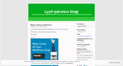 Desktop Screenshot of lyytipalvelu.wordpress.com