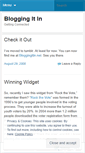 Mobile Screenshot of bloggingitin.wordpress.com