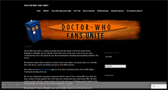 Desktop Screenshot of doctorwhofansunite.wordpress.com