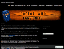 Tablet Screenshot of doctorwhofansunite.wordpress.com