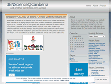 Tablet Screenshot of 3enscience.wordpress.com