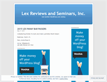 Tablet Screenshot of lexreviewsandseminars.wordpress.com