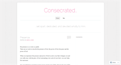 Desktop Screenshot of consecratedtohim.wordpress.com