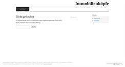 Desktop Screenshot of immobilienkoepfe.wordpress.com