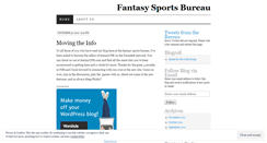 Desktop Screenshot of fantasysportsbureau.wordpress.com