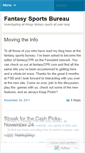Mobile Screenshot of fantasysportsbureau.wordpress.com