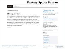 Tablet Screenshot of fantasysportsbureau.wordpress.com