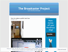 Tablet Screenshot of broadcasterproject.wordpress.com
