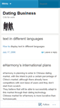 Mobile Screenshot of datingbusiness.wordpress.com