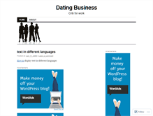 Tablet Screenshot of datingbusiness.wordpress.com