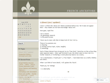 Tablet Screenshot of frenchancestors.wordpress.com