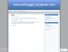 Tablet Screenshot of jacksmagic.wordpress.com