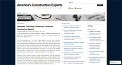 Desktop Screenshot of americasconstructionexperts.wordpress.com