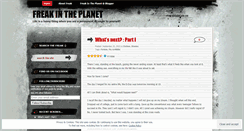 Desktop Screenshot of freakintheplanet.wordpress.com