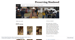 Desktop Screenshot of preservingmanhood.wordpress.com