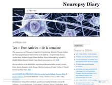 Tablet Screenshot of neuropsydiary.wordpress.com