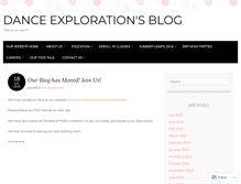 Tablet Screenshot of dancexploration.wordpress.com