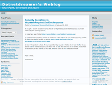 Tablet Screenshot of dotnetdreamer.wordpress.com