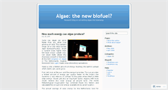 Desktop Screenshot of algaetobioenergy.wordpress.com
