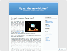 Tablet Screenshot of algaetobioenergy.wordpress.com