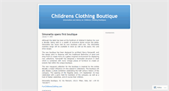 Desktop Screenshot of childrensclothingboutique.wordpress.com