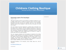 Tablet Screenshot of childrensclothingboutique.wordpress.com