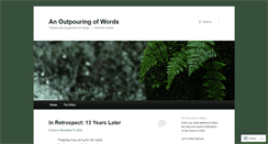 Desktop Screenshot of anoutpouringofwords.wordpress.com