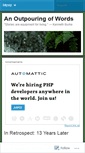 Mobile Screenshot of anoutpouringofwords.wordpress.com