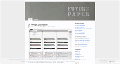 Desktop Screenshot of futurepaper.wordpress.com