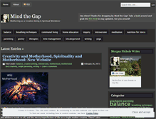 Tablet Screenshot of mindthegapmotherhood.wordpress.com