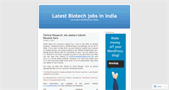 Desktop Screenshot of biotechjob.wordpress.com