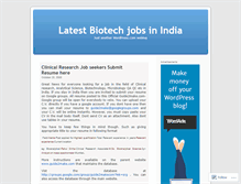 Tablet Screenshot of biotechjob.wordpress.com