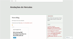 Desktop Screenshot of anotacoesdohercules.wordpress.com