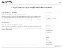 Tablet Screenshot of jannevega.wordpress.com