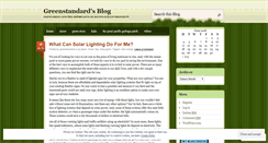 Desktop Screenshot of greenstandards.wordpress.com