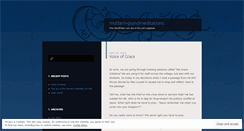 Desktop Screenshot of mutteringsandmeditations.wordpress.com