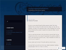 Tablet Screenshot of mutteringsandmeditations.wordpress.com