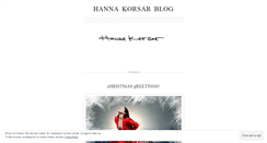 Desktop Screenshot of hannakorsar.wordpress.com