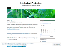 Tablet Screenshot of intellectualprotection.wordpress.com