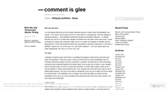 Desktop Screenshot of commentisglee.wordpress.com