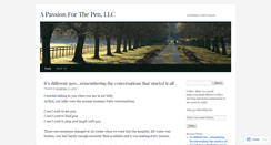 Desktop Screenshot of apassionforthepen.wordpress.com
