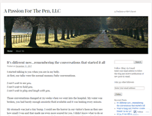 Tablet Screenshot of apassionforthepen.wordpress.com