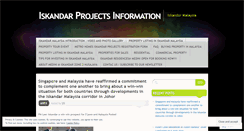 Desktop Screenshot of iskandarprojectsinfo.wordpress.com