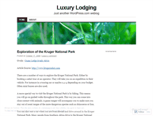 Tablet Screenshot of luxurylodging.wordpress.com