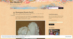 Desktop Screenshot of janmadeit.wordpress.com