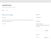 Tablet Screenshot of cloak45rooms.wordpress.com