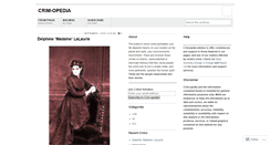 Desktop Screenshot of crimopedia.wordpress.com