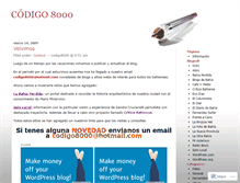Tablet Screenshot of codigo8000.wordpress.com