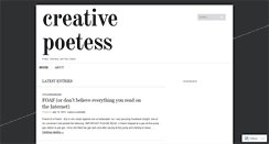 Desktop Screenshot of creativepoetess.wordpress.com